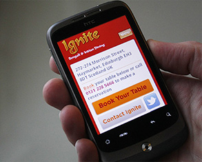 Restaurant web design Edinburgh